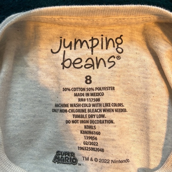 Boys Super Mario Short Sleeve T-Shirt **NWT** Size 8 - Picture 3 of 4